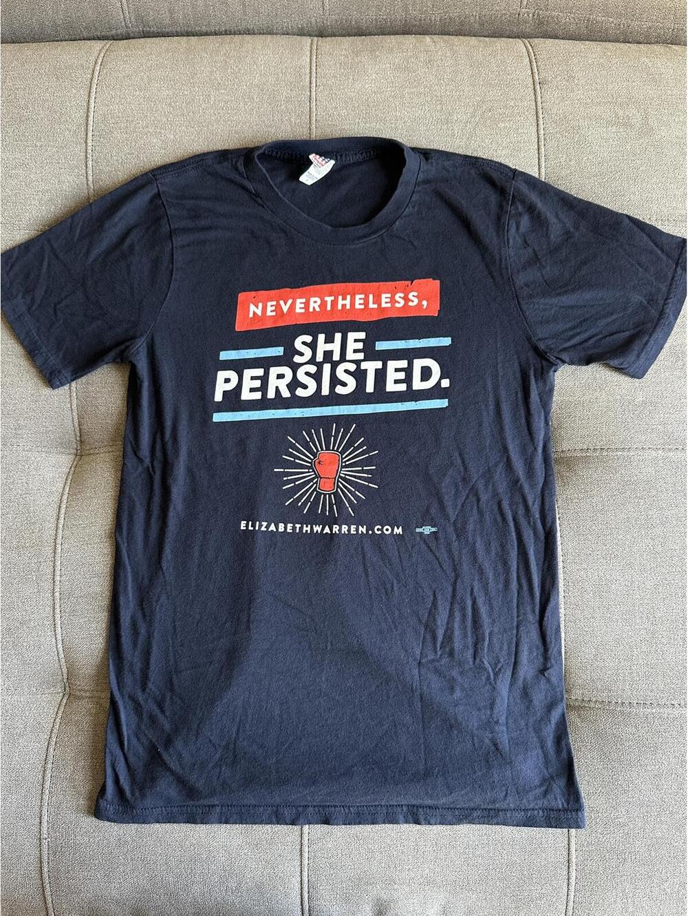 Royal Apparel Nevertheless, She Persisted Elizabeth Warren Campaign T-Shirt